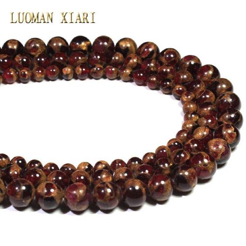Perles En Pierre Naturelle Ronde Rouge Du Népal, Pour La Fabrication De Bijoux, Bracelet Et Collier, Diy, 6/8/10mm, Vente En Gros
