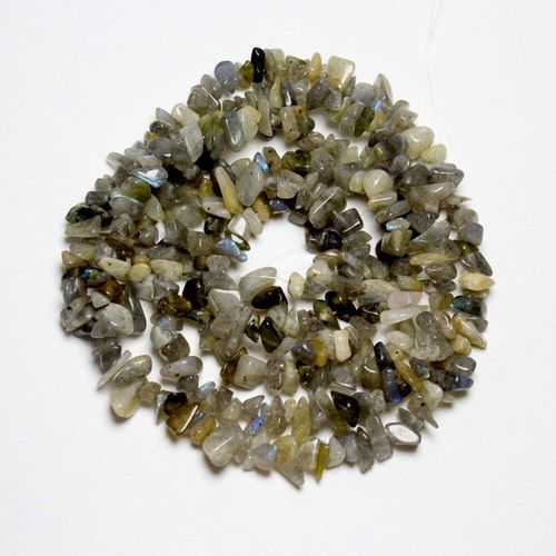 Perles Spectrolite Grise En Forme De Gravier Naturel, 5 8mm, Pour La Fabrication De Bijoux, Pierre De Lune, Bracelet, Collier, Diy, Brin 34