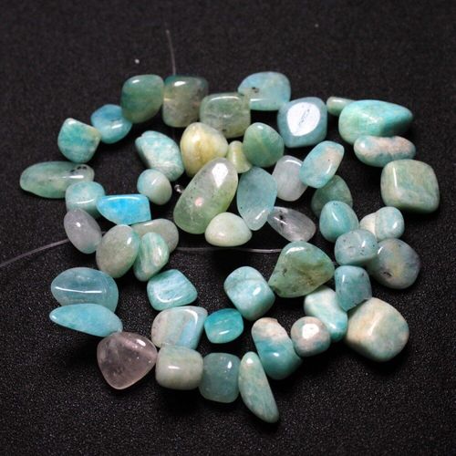 Perles En Pierre D'amazonite Naturelle De Forme Irrégulière De 6 À 11mm, Trou Latéral Pour La Fabrication De Bijoux, Bracelet De 15 Pouces, Vente En Gros