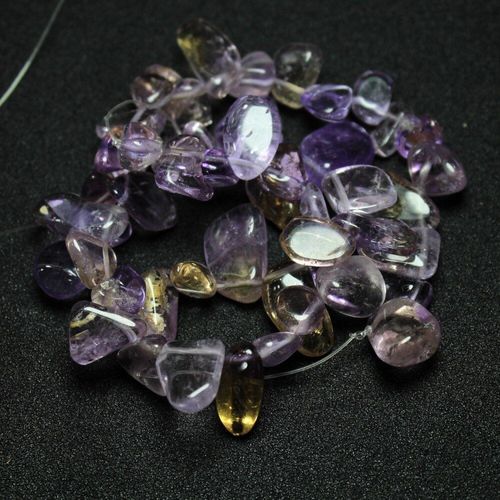 Perles Irrégulières De 6 À 11 Mm Pour La Fabrication De Bijoux, Perles De Trou Latéral En Pierre D'ametrine Naturelle, 15 ''matériel De Bricolage Pour Bracelet Et Collier, Vente En Gros