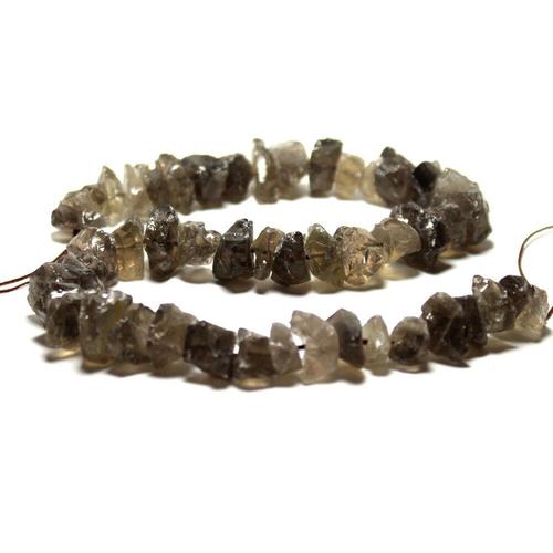 Perles En Quartz Naturel Fumé De Forme Irrégulière Non Polie, Pour La Fabrication De Bijoux, Bracelet Rose, Brin De Perles 15.5 '', Vente En Gros