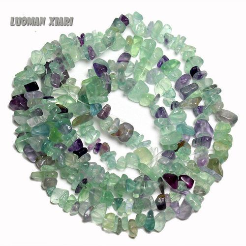 Perles En Fluorite En Forme De Gravier Pour La Fabrication De Bijoux, Matériel Pour Fabrication De Bracelets, Vente En Gros, 5 8mm, 34 Pouces, 200 Pièces