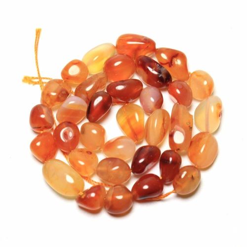 Perles En Pierre D'agate Rouge Naturelle De Forme Irrégulière De Gravier De 9 12mm Pour La Fabrication De Bijoux Bricolage Bracelet Collier Brin De 15 '', Vente En Gros