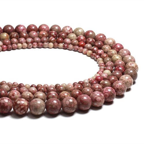 Jaspers En Pierre De Blé Rouge, Perles Rondes Naturelles Pour La Fabrication De Bijoux, Bricolage, Bracelet, Collier, Boucles D'oreilles, 4/6/8/10 Mm, Vente En Gros