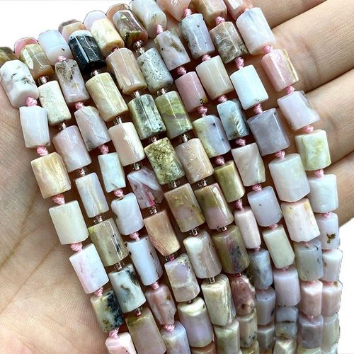 Perles D'espacement À Facettes En Opale Rose Pour La Fabrication De Bijoux, 100% Pierres Naturelles, Pour La Fabrication De Bracelets Et De Colliers, Vente En Gros
