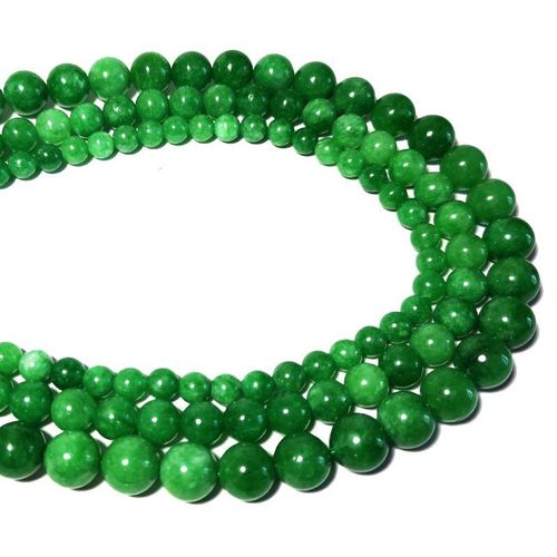 Perles Rondes En Pierre De Calcédoine, Vieux Jades Vert Naturel, En Vrac, Pour La Fabrication De Bijoux, Bricolage, Bracelet Et Collier Faits À La Main, Accessoires 6 8 10