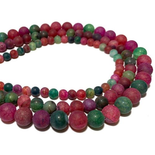 Perles En Tourmaline Pour La Fabrication De Bijoux, Vente En Gros, Agates De Veines De Dragon, Rondes Et Naturelles, Mates, Bricolage, Bracelet, 6, 8, 10