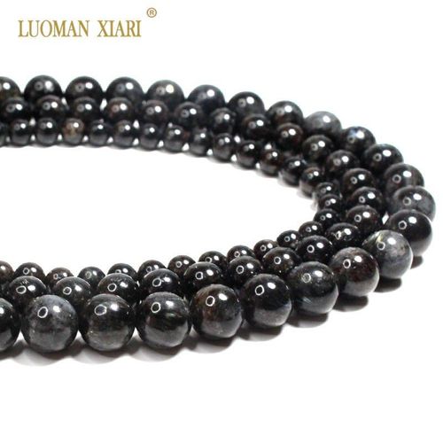 Perles Rondes En Pierre Naturelle 100% Charoite Noire, Pour La Fabrication De Bijoux, Collier, Bracelet, Bricolage, Vente En Gros, Aaa 6/8/10