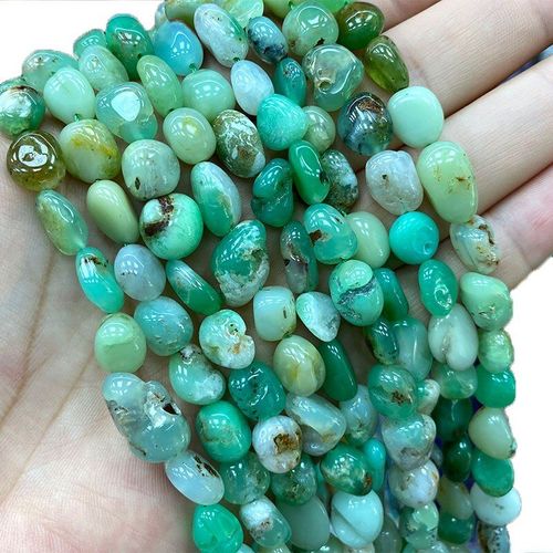 Perles D'espacement Irrégulières En Pierre Naturelle, Chrysoprase Verte, Pour La Fabrication De Bijoux, Bracelet Et Collier, Diy, 6 8/8 10mm, Vente En Gros