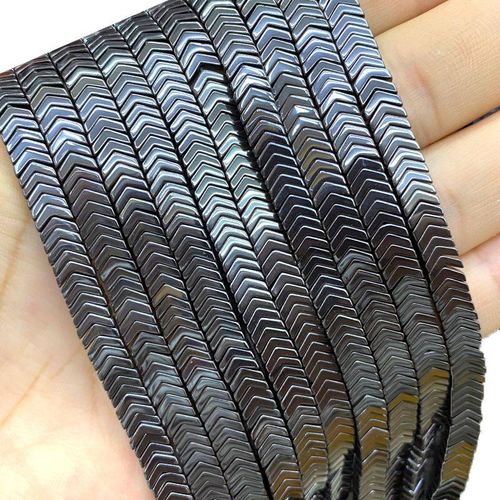 Perles En Pierre Naturelle Hématite Noire, 6x1mm, En Forme De Livre, Pour La Fabrication De Bijoux, Collier, Boucles D'oreilles, Diy, Vente En Gros