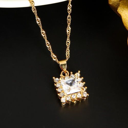 Collier Éthiopien Avec Pendentif En Pierres Géométriques Dorées En Cristal, Bijoux En Strass