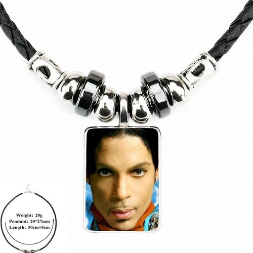 Collier En Cuir Noir Avec Pendentif En Perles, Cadeau Idéal Pour Les Filles, Cabochon En Verre, Prince Rogers Et Jasmine, 7
