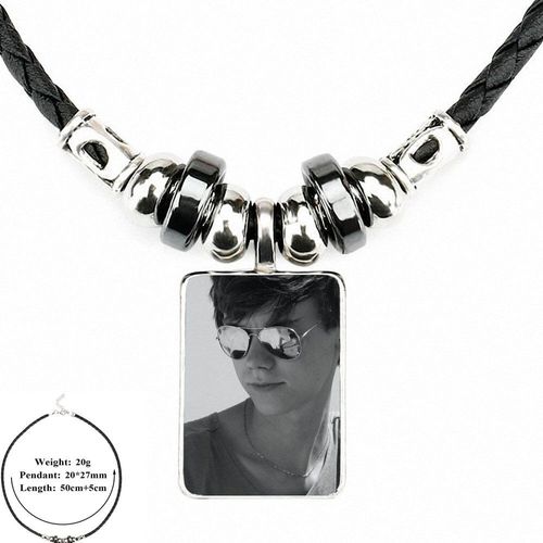 Pendentif Perle En Cuir Noir, Cadeau Unisexe, The Labyrinthe Runner Thomas Sangster Dyson O Dames, Collier Maxi En Verre Fait À La Main