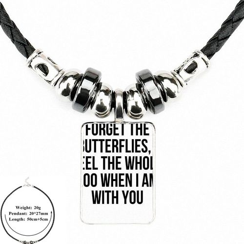 Collier Ras Du Cou Pour Femmes Et Enfants, Cadeau Si Vous Ne L'essayez Jamais, Bijoux Harajuku, Perle En Cuir Noir, Pendentif, Cabochon En Verre