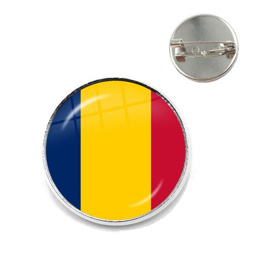 Broche Cabochon En Verre, Cadeau De Bijoux Pour Femmes Africaines Du Centre, De La Guinée Équatale, Du Ghana, Du Congo, De Sao Tomé Et De Principe