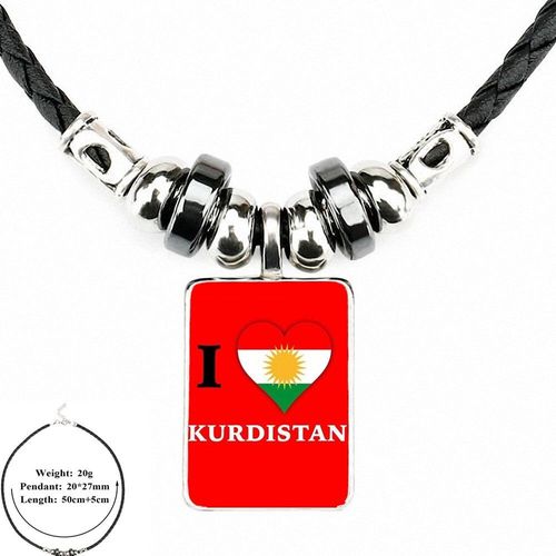 Collier Ras Du Cou En Cuir Noir Pour Femmes Et Enfants, Bijoux Amour Kurdistan, Pendentif Perle En Verre Plaqué
