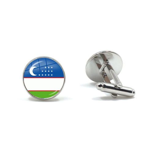 Boutons De Manchettes En Verre, Drapeaux Nationaux De L'irlande, Du Pays De Galle, Du Vanuatu, Des Tonga, Du Suriname, De L'irlande, De La Guinée Française, De L'irlande Du Nord