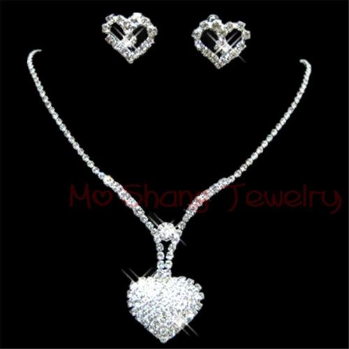 Collier Et Boucles D'oreilles Ras Du Cou Pour Femmes, Ensemble De Bijoux De Mariage En Cristal Strass, Couleur Argent, Vente En Gros