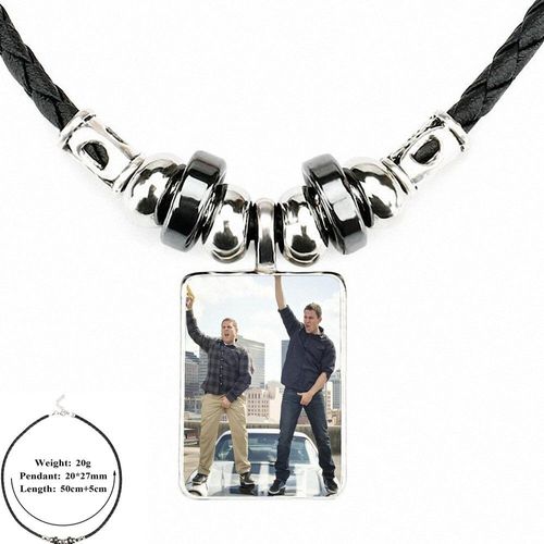 Bijoux Bouddhistes En Cuir Noir, Pendentif Perle En Verre, Cabochon, Collier Ras Du Cou Pour Filles, Déclaration Maxi