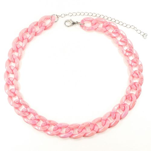 Collier Chaîne Acrylique Couleur Gelée, Boho Été En Plastique, Chaîne Croisée, Colliers Et Pendentifs Colorés, Punk, Bijoux Pour Femmes