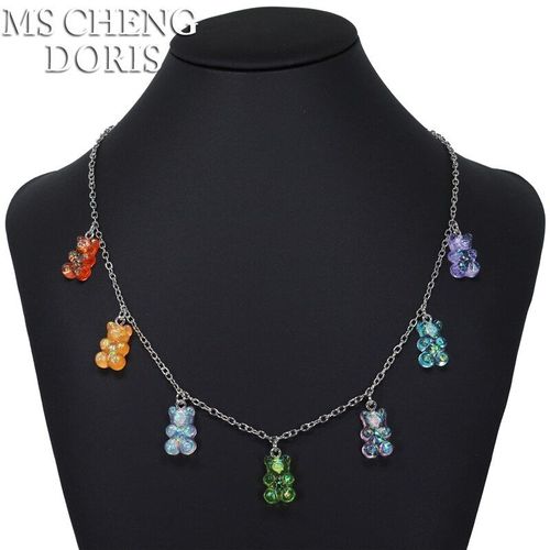 Colliers En Résine Faits À La Main, 33 Styles De Jolis Colliers En Forme D'ours, Pendentif Couleur Bonbon Pour Femmes Et Filles, Bijoux Quotidiens, Cadeaux De Fête