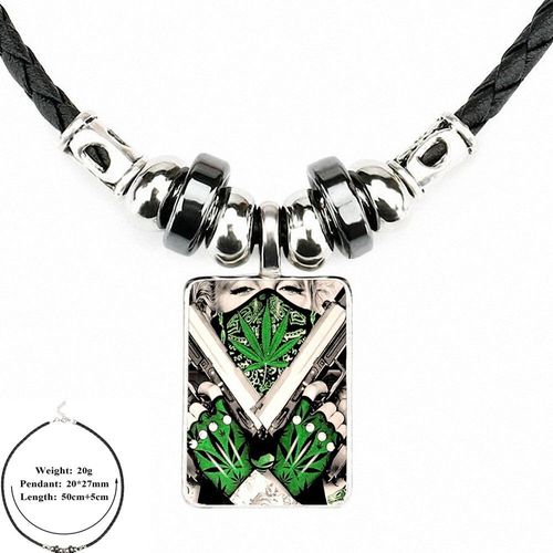 Bijoux Style Harajuku, Cadeau De Saint Valentin, Rock Marilyn Monroe Avec Armes À Feu, Pendentif Perle En Cuir Noir, Cabochon En Verre Ras Du Cou