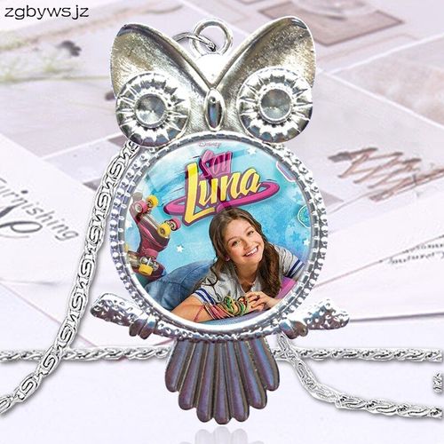 Collier Ras Du Cou De Super Pop De La Chanteur De Soja Luna Pour Femmes, Cabochon En Verre De Couleur Bronze Avec Pendentif En Forme De Hibou