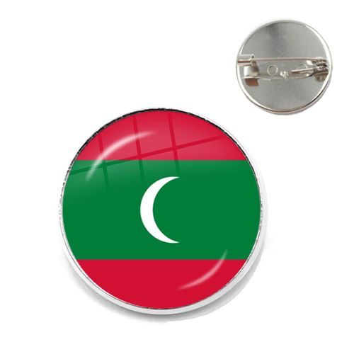 Broches Cabochon En Verre 20/25mm, Bijoux Pour Hommes Femmes, Pakistan,Brunei, Pakistan, Sri Lanka Et Maldives, Cadeau