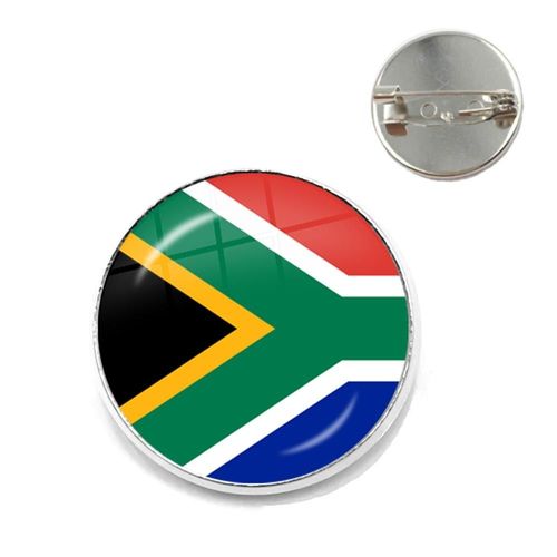 Broches Cabochon En Verre Pour Drapeau National, En Afrique Du Sud, Au Bangladesh, Au Qatar, En Vert, En Nouvelle Guinée, En Algérie, En Belgique Et Au Portugal
