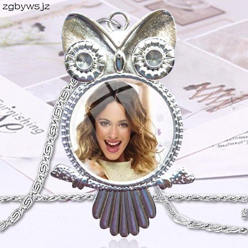Bijou Fait À La Main Violet Pour Filles, Cabochon En Verre Plaqué, Ras Du Cou, Long Pendentif Hibou