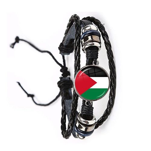 Bracelet À Cabochon En Verre Pour Hommes Et Femmes, Drapeaux Nationaux De La Colombie, De La Thaïlande, De Singapour, De Singapour, De La Mongolie, De L'irlande Et De L'irlande