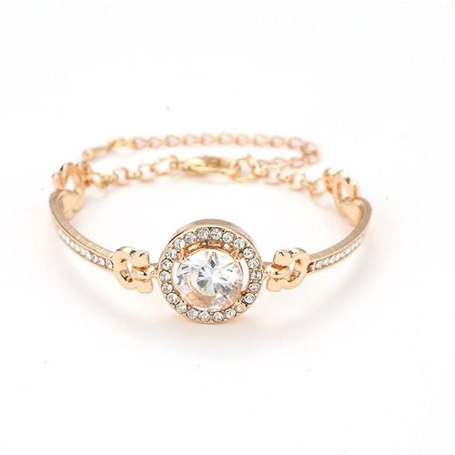 Bracelet Classique Avec De Gros Strass Brillants, Rond, Manchette D'ouverture, 3 Couleurs, Cadeau Pour Femmes, Tendance, Nouvelle Collection 2019