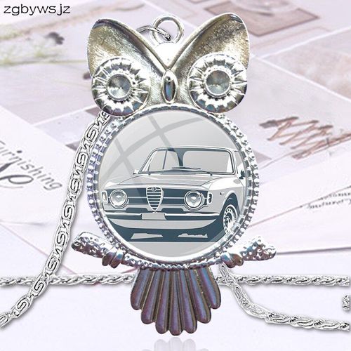 Collier Ras Du Cou Rétro Avec Cabochon En Verre, Pour Femmes Et Filles, Bijoux Vintage, Long Pendentif Hibou