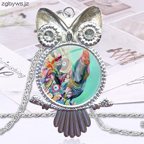 Collier Ras Du Cou En Verre Pour Femme, Pendentif Galaxie, Plaqué, Bijoux, Coq Coloré