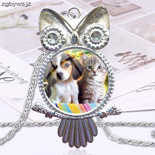 Collier Ras Du Cou En Verre Pour Femme, Bijoux Vintage, Chien, Chat, Bonne Qualité