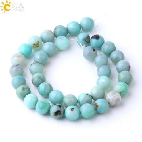 Perles D'onyx Pour La Fabrication De Bijoux Pour Femmes, Bracelet À Bricoler Soi Même, 6 8 10mm, Collier Imitation Turquoises, Accessoires De Perles D'espacement Amples, G041
