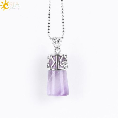 Collier Et Pendentif En Cristal Naturel Pour Hommes, Collier Et Pendentif En Oeil De Tigre, Violet, Rose, Quartz, Vert, Aventurine, Bijoux De Guérison, Cadeau E647