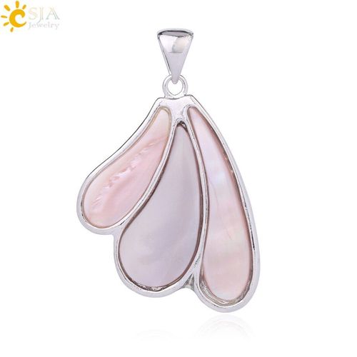 Pendentif En Nacre Naturelle Pour Femme, Collier, Coquillage Rose, Couleur Argent, Style Bohémien, Bijoux De Déclaration, F912