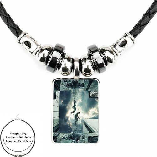 Collier En Cuir Noir, Bijoux Harajuku, Pendentif Perle En Verre, Cabochon, Ras Du Cou, Pour Unisexe, Série Divergente