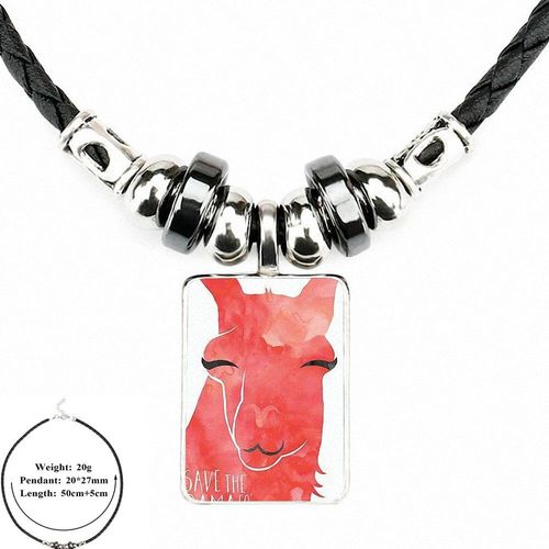 Collier Long En Cuir Et Cuir Noir Pour Filles, Meilleur Cadeau Pour Filles, Pendentif Perle En Verre Fait À La Main, Bijoux En Bon État