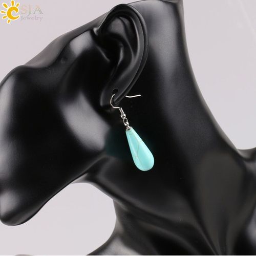 Boucles D'oreilles En Cristal Rose Violet Pour Femmes, Bijoux D'été En Pierre Naturelle Reiki Chakra, Pendentif En Perles, Goutte D'eau, Cadeau E110