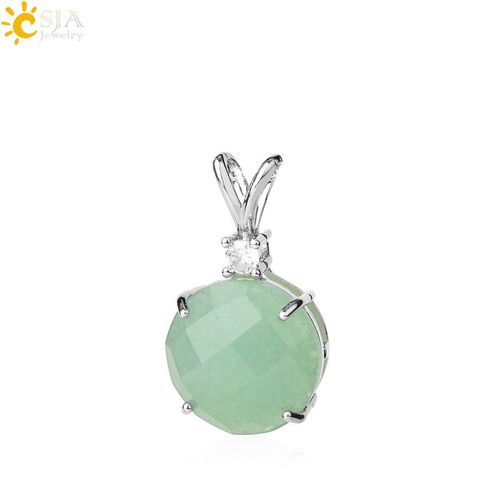 Collier Rond En Cristal Naturel, Pendentif En Pierre, Aventurine Verte, Quartz Rose, ¿Il De Tigre, Labradorite, G688