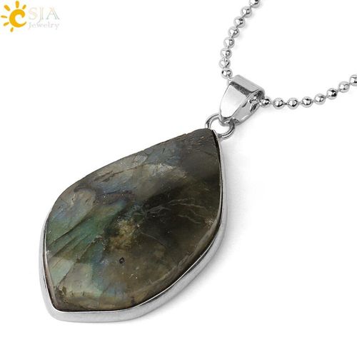Collier Avec Pendentifs En Spectrolite Noire, Pierres Naturelles Irrégulières, Labradorite, Guérison Énergétique, Pour Hommes Et Femmes, Amulette, Bijoux G419