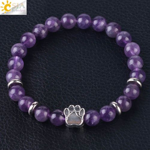 Bracelet En Pierre Naturelle Pour Hommes Et Femmes, Perle De Mala, Yoga, Cristal Violet, Lave, Quartz, Corde Élastique, Offre Spéciale, F449