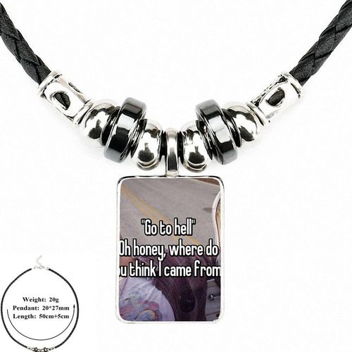 Bijoux Vintage De Noël, Cadeau De Noël, En Cuir Noir, Pendentif Perle, Cabochon En Verre, Collier