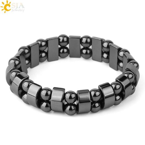 Bracelet En Hématite Magnétique Pour Hommes Et Femmes, Pierre Naturelle, Énergie Saine, Équilibre, Guérison, Bijoux G300