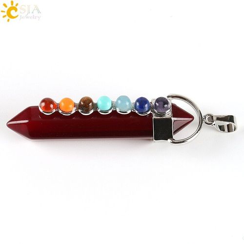 Pendentif En Pierre Naturelle 7 Chakra, Pendule Hexagonal, Point De Guérison, Reiki, Lapis Lazuli, Cristal, Nouveau Bijou Pour Femmes, E333