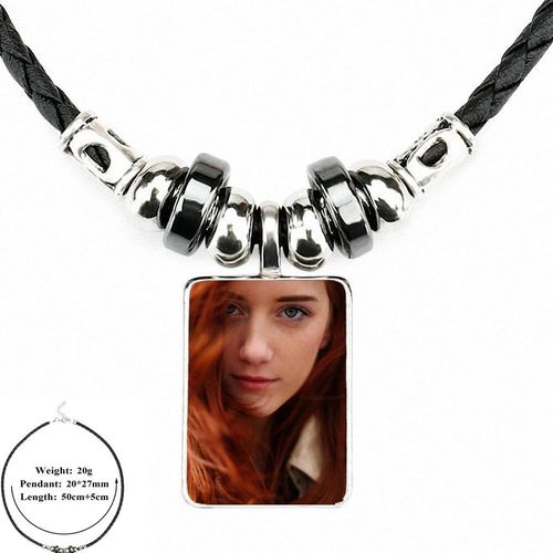 Collier En Cuir Et Verre Pour Écolière, Vintage, Noir, Perle, Pendentif, Bijoux Fait À La Main, Fantaisie