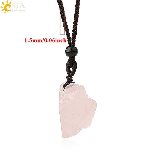 Pendentif Irrégulier En Pierre De Guérison Naturelle, Quartz Rose, Fluorite, Cristaux De Rose, Pour Femmes Et Hommes, Bijoux G522