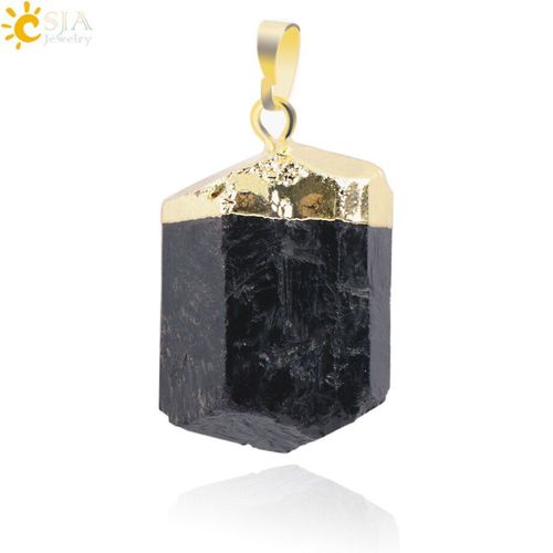 Pendentif En Pierre De Tourmaline Noire Naturelle, 1 Pièce, Perle De Guérison, Reiki, Nunatak, Énergie Brute, Chakra, E018